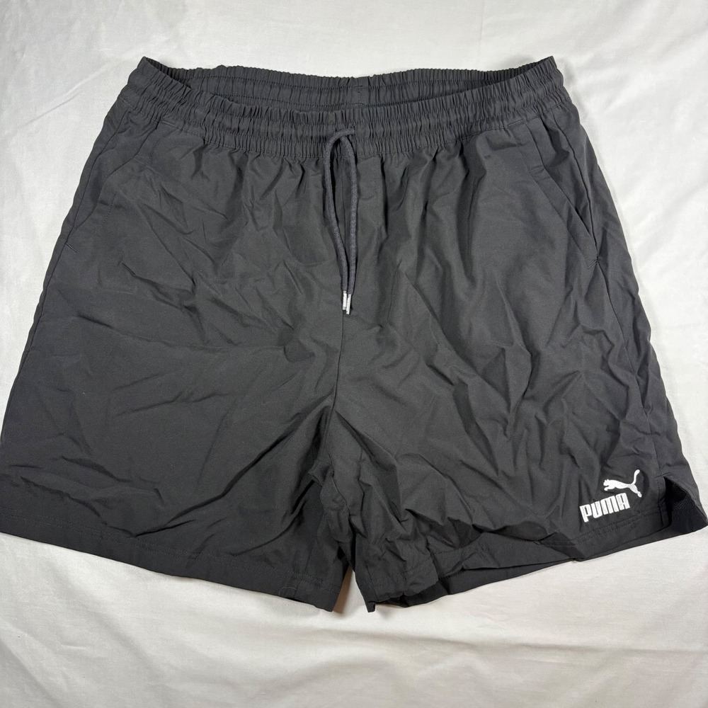 Puma Mens XL Black Mesh Lined Athletic Training Shorts 876302-01 Activewear